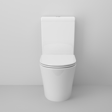 Унитаз напольный с бачком Ambassador Ritz 237K19001RS белый с сиденьем безободковый каскадный смыв